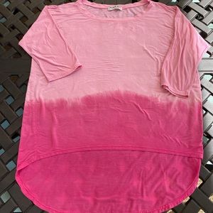 Michael Stars hi-lo T pink ombré